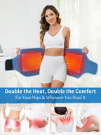 Almohadilla térmica de doble cadera para soporte de cadera, calentador de cadera de 12 V con batería y modos de frío caliente para caderas dobles, espalda y abdomen, muslos, hombros