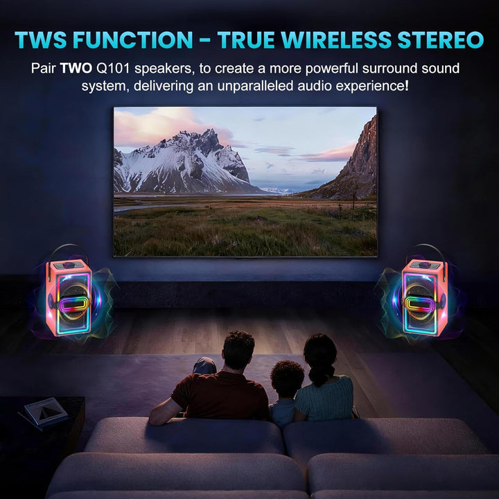 TAMPROAD Altavoz Bluetooth, altavoces inalámbricos de 120 W de pote...