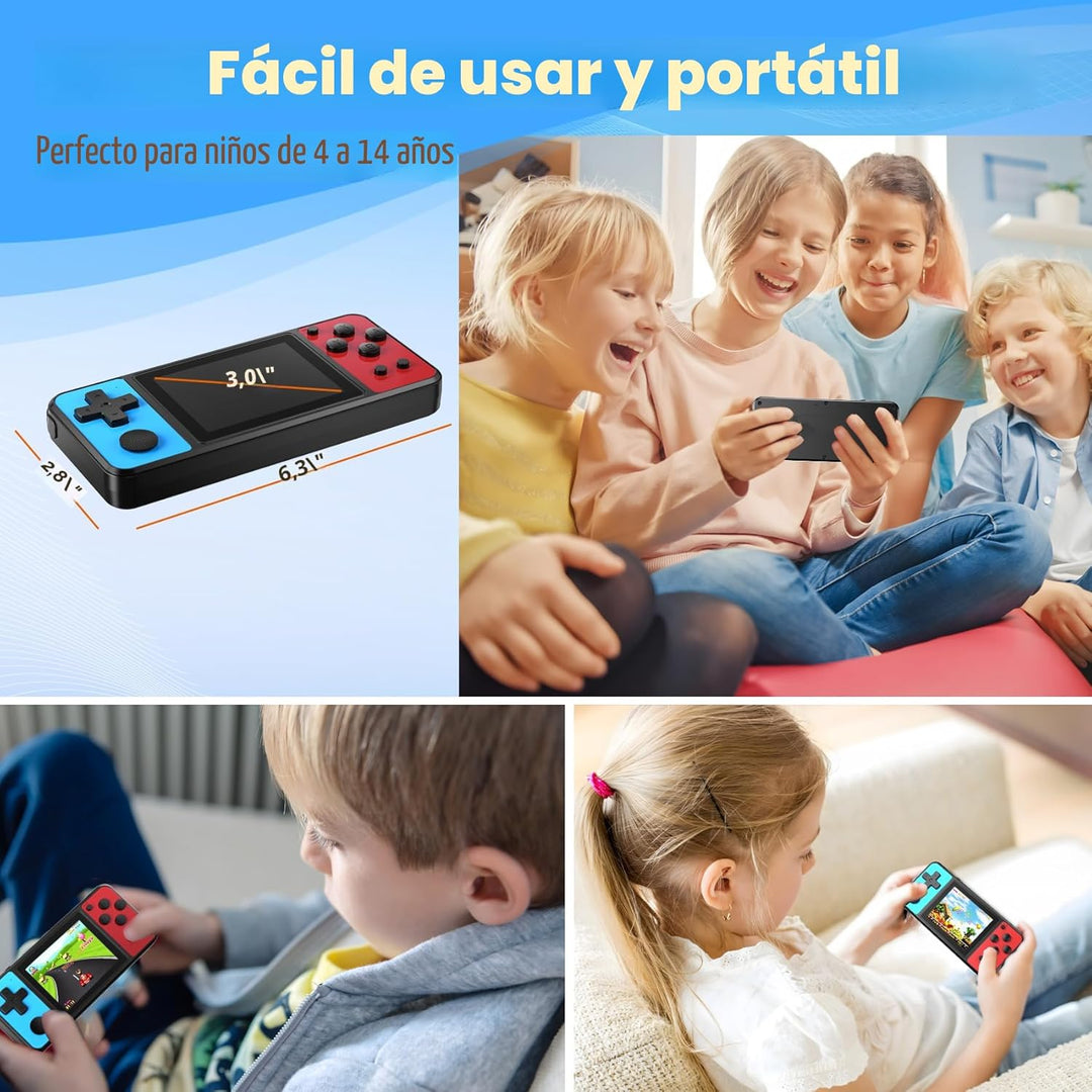 KAVOYI Juegos de mano de 32 bits para niños, 139 videojuegos integr...
