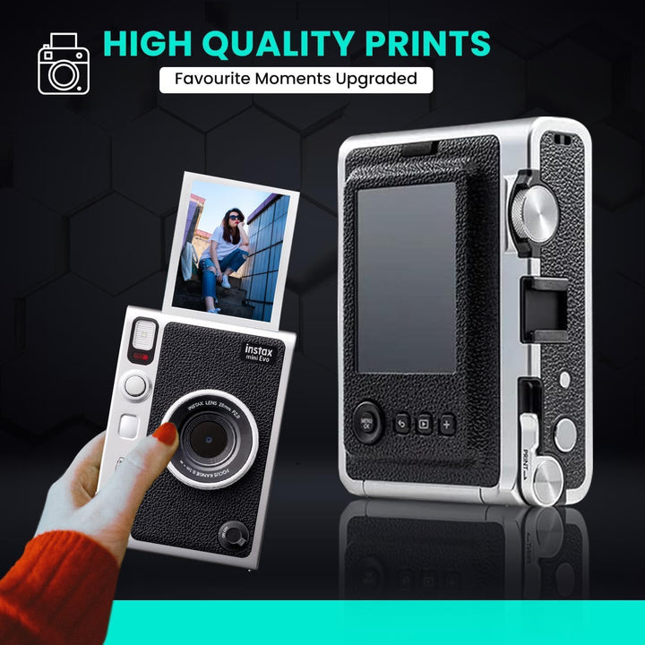 Fujifilm Paquete de cámara híbrida Instant Mini EVO con 20 hojas de...