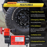 GSPSCN Inflador de neumáticos de alta resistencia 150PSI 12V Bomba...
