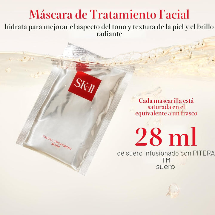 Máscaras faciales SK-II - Hojas de máscara facial iluminadoras para...