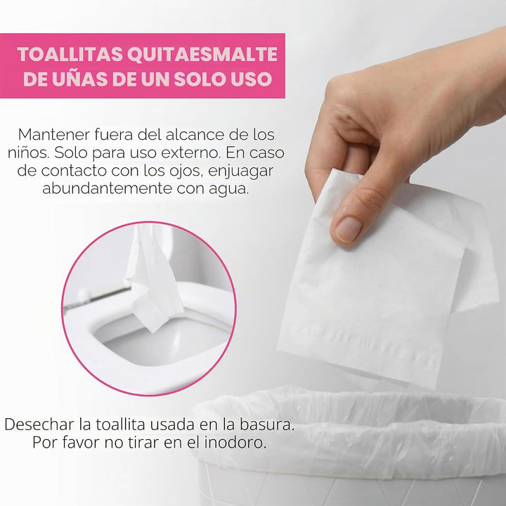 Diamond Wipes Toallitas removedoras de esmalte de uñas con aloe ver...
