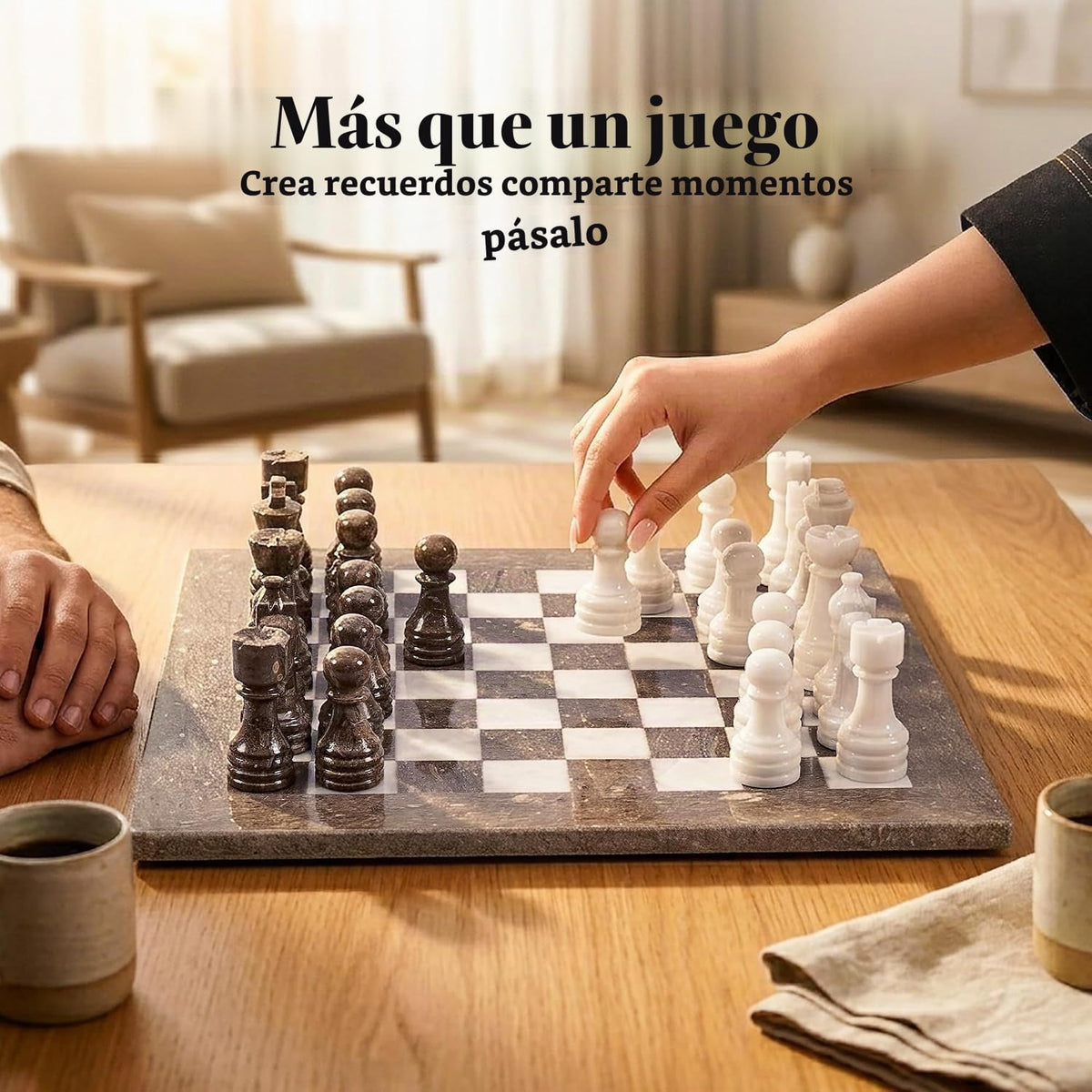 Radicaln Juego de ajedrez de mármol de 15 pulgadas, juego de mesa y ajedrez