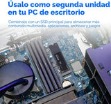 Crucial P310 SSD de 500 GB, PCIe Gen4 NVMe M.2 2280, hasta 6,600 MB...
