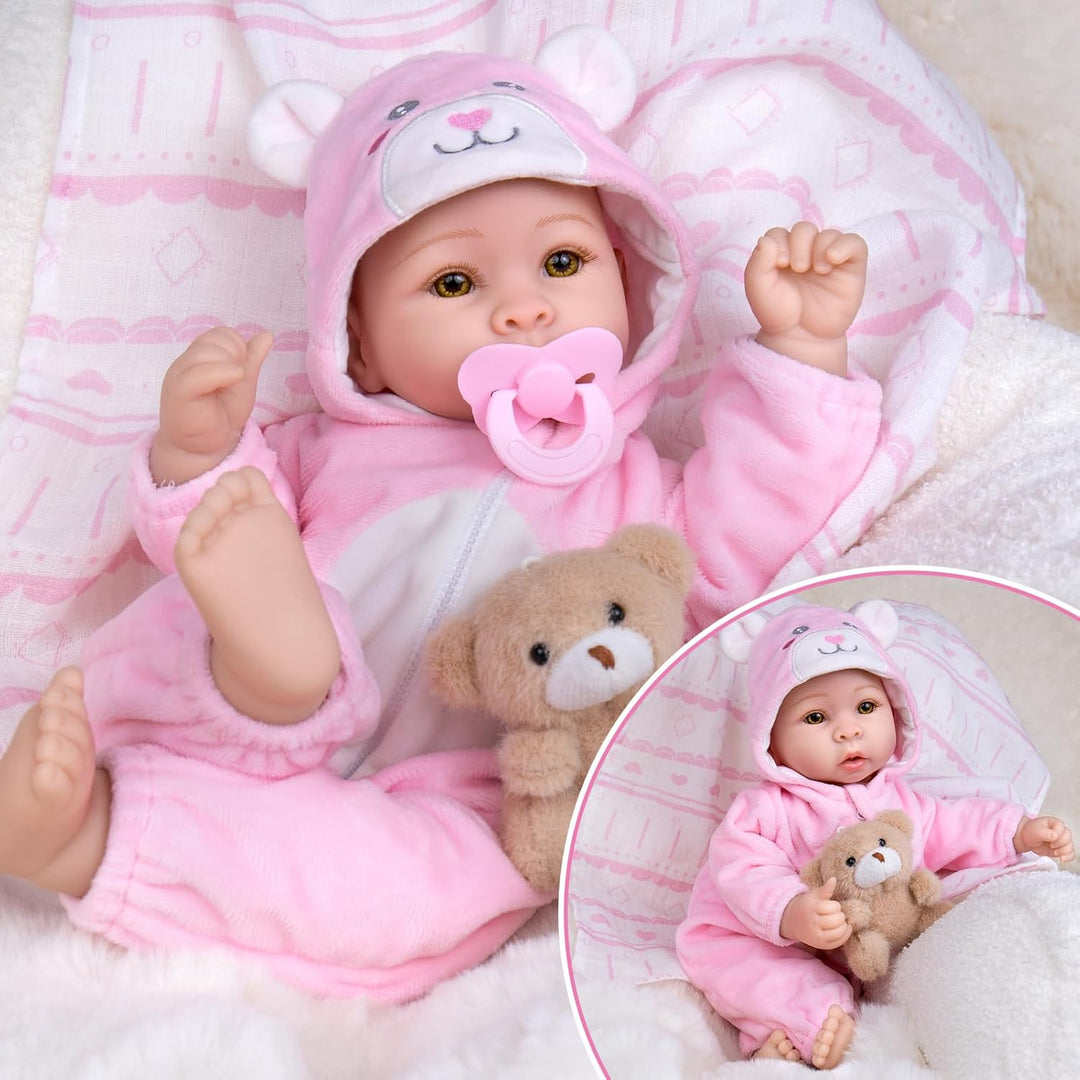 UOFTKIZ Baby Dolls Girl - Muñeca de bebé de la vida real de 17 pulg...