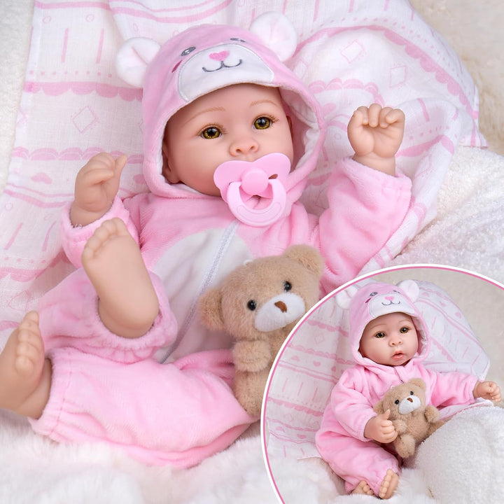 UOFTKIZ Baby Dolls Girl - Muñeca de bebé de la vida real de 17 pulg...