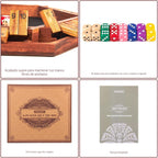 AMEROUS - Juego mejorado de dados "Shut The Box" para 1-6 jugadores, juego de mesa de madera para matemáticas con 16 dados para niños, adultos, familia, aula, hogar, fiesta o bar