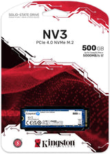 Kingston NV3 500GB M.2 2280 NVMe SSD | PCIe 4.0 generación 4x4 | Ha...