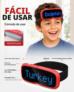 ORSEN Juegos de mesa LED para niños, juego de captura de frases con 885 palabras de vocabulario, 3 niveles de dificultad, sin aplicaciones, sin anuncios, juego de diadema, juegos familiares para niños