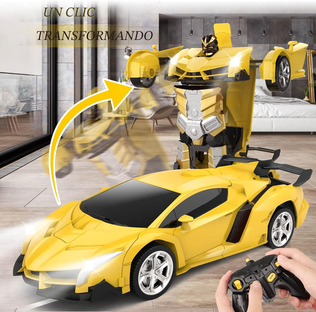 Britik Vehículo de Juguete de Control Remoto Transformable para Niñ...