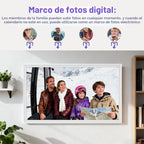 Calendario digital inteligente de 32 pulgadas, gráfico de tareas familiares y marco de fotos
