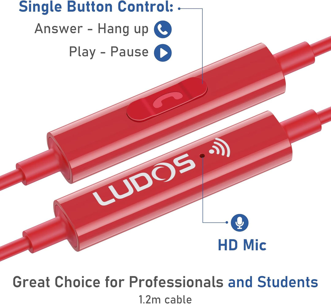 LUDOS OMNITONE Auriculares con cable in-ear, 5 años de garantía, au...