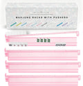 Racks transparentes premium para Mahjong con empujadores, paquete de 4 racks antideslizantes de acrílico