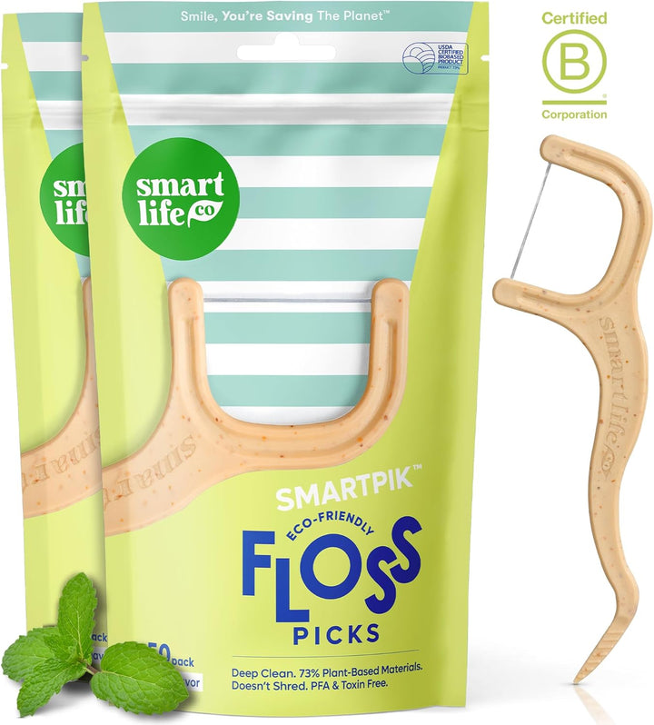 SmartLifeco Púas de hilo dental ecológicas (100 unidades) \u2013 Hi...