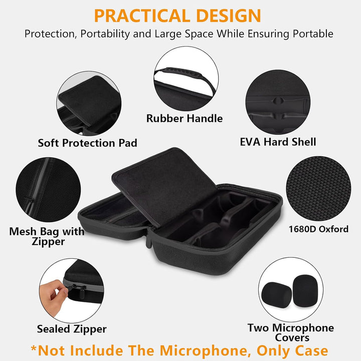 Funda de micrófono inalámbrico compatible con el sistema de dos mic...
