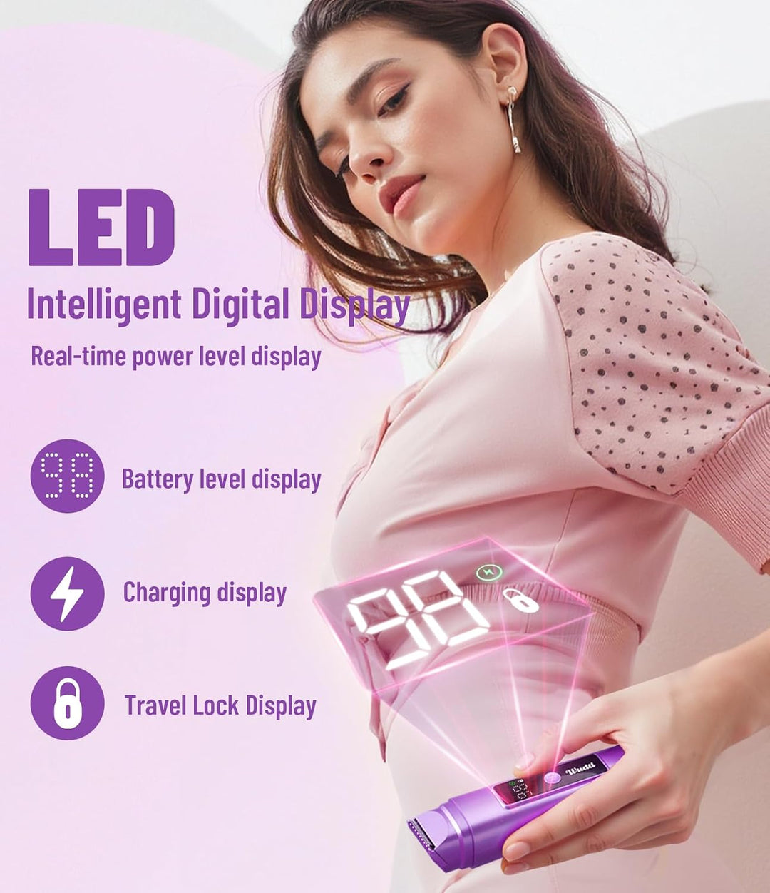 Dynooper Recortadora eléctrica de bikini para mujer: Afeitadora elé...