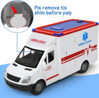 Ambulancia de juguete para niños de 3 a 5 años con 4 luces