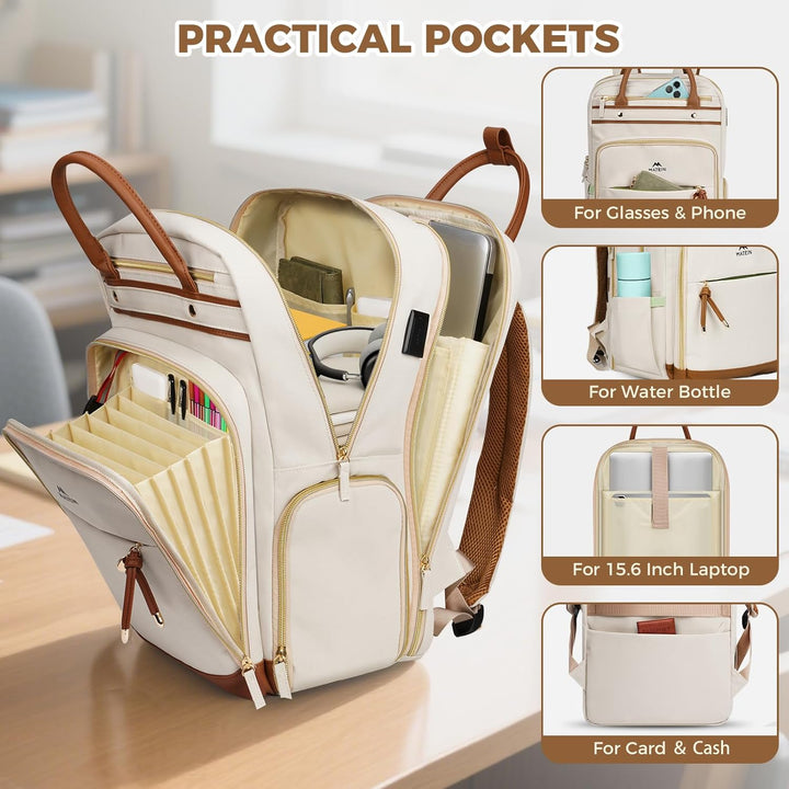 MATEIN Mochila de trabajo para profesores con compartimento para al...
