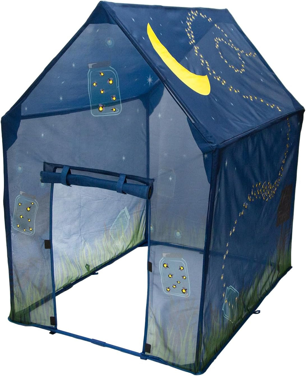 Pacific Play Tents Casa de juegos de luciérnaga que brilla en la oscuridad para niños, tienda de campaña infantil para interiores y exteriores con malla que no se transparenta, marco de PVC ligero y bolsa de transporte con cremallera, 39 x 27 x 43