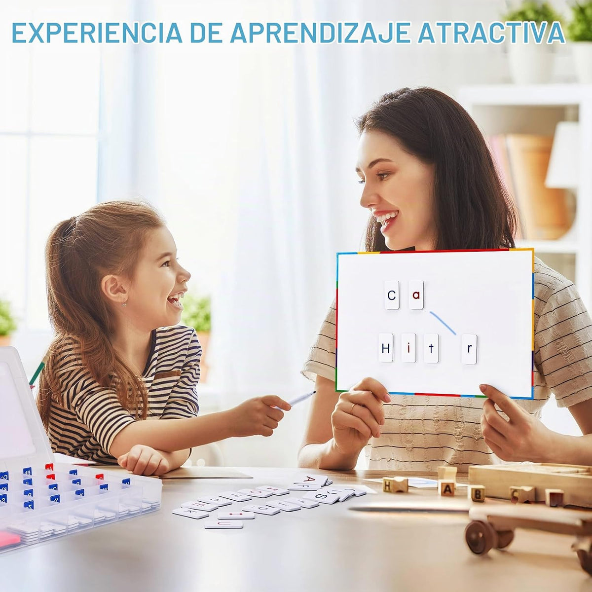 JoyCat Azulejos magnéticos de letras 234PCS, alfabeto, tablero magnético de