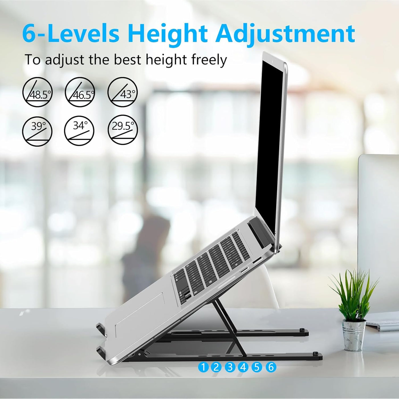 Gogoonike Soporte ajustable para laptop elevador portátil