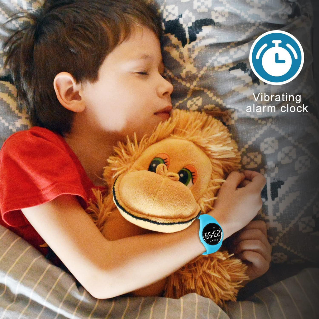Relojes para niños y niñas, reloj deportivo digital con contador de pasos, podómetro, alarma de vibración, sin aplicación, impermeable, rastreador de fitness, reloj para niños, niñas, adolescentes