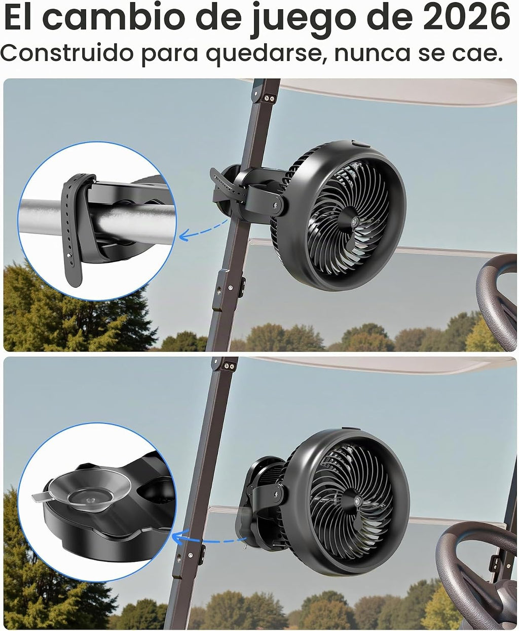 Koonie Ventilador de nebulización de batería de 10000 mAh con clip,...