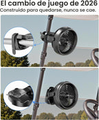 Koonie Ventilador de nebulización de batería de 10000 mAh con clip,...