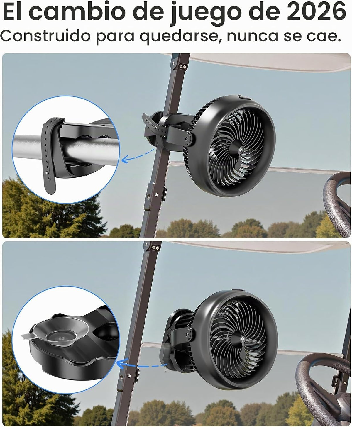 Koonie Ventilador de nebulización de batería de 10000 mAh con clip,...