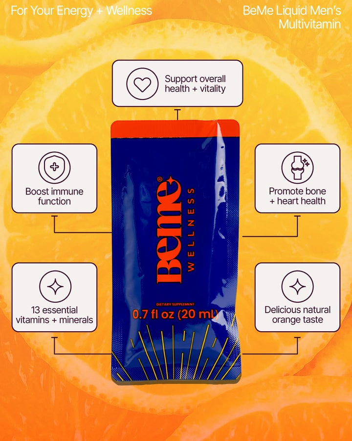 BeMe Multivitaminas líquidas para hombres, sistema avanzado de sumi...