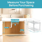 Vtopmart 4 Pack Pull Out Bathroom Under Sink Organizer (S-Standard)