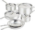Hestan ProBond Luxe - Juego de utensilios de cocina de 10 piezas, acero inoxidable revestido profesional, construcción ProCore con revestimiento de tres capas, exterior pulido, apto para inducción y