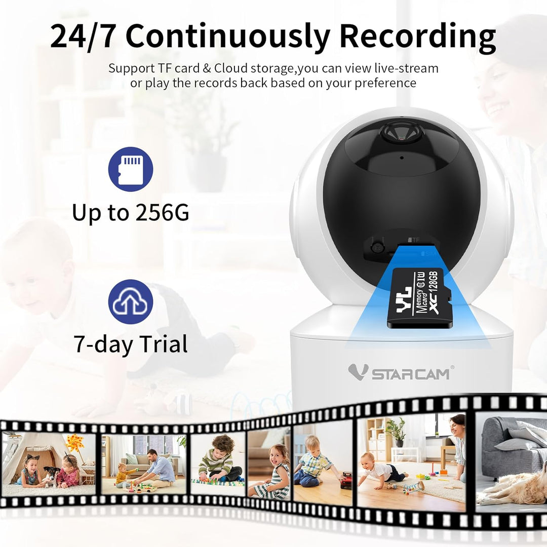 VSTARCAM Cámara de seguridad para interiores, cámara WiFi HD 1080P,...