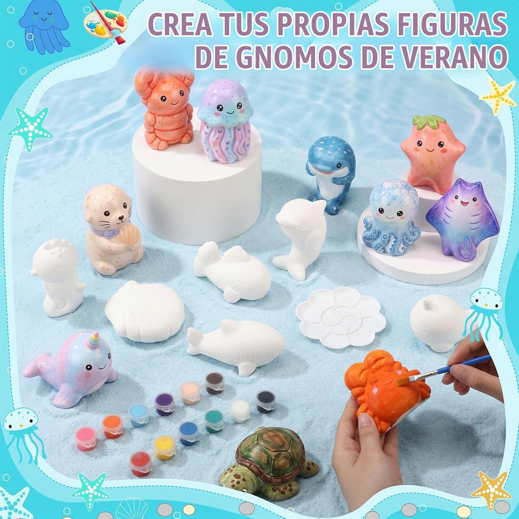 Reallnaive Paquete de 16 piezas de pintura de cerámica de animales