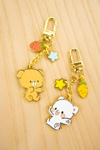 Paquete de llaveros esmaltados, productos auténticos para bolsos, accesorios para parejas, lindo y adorable