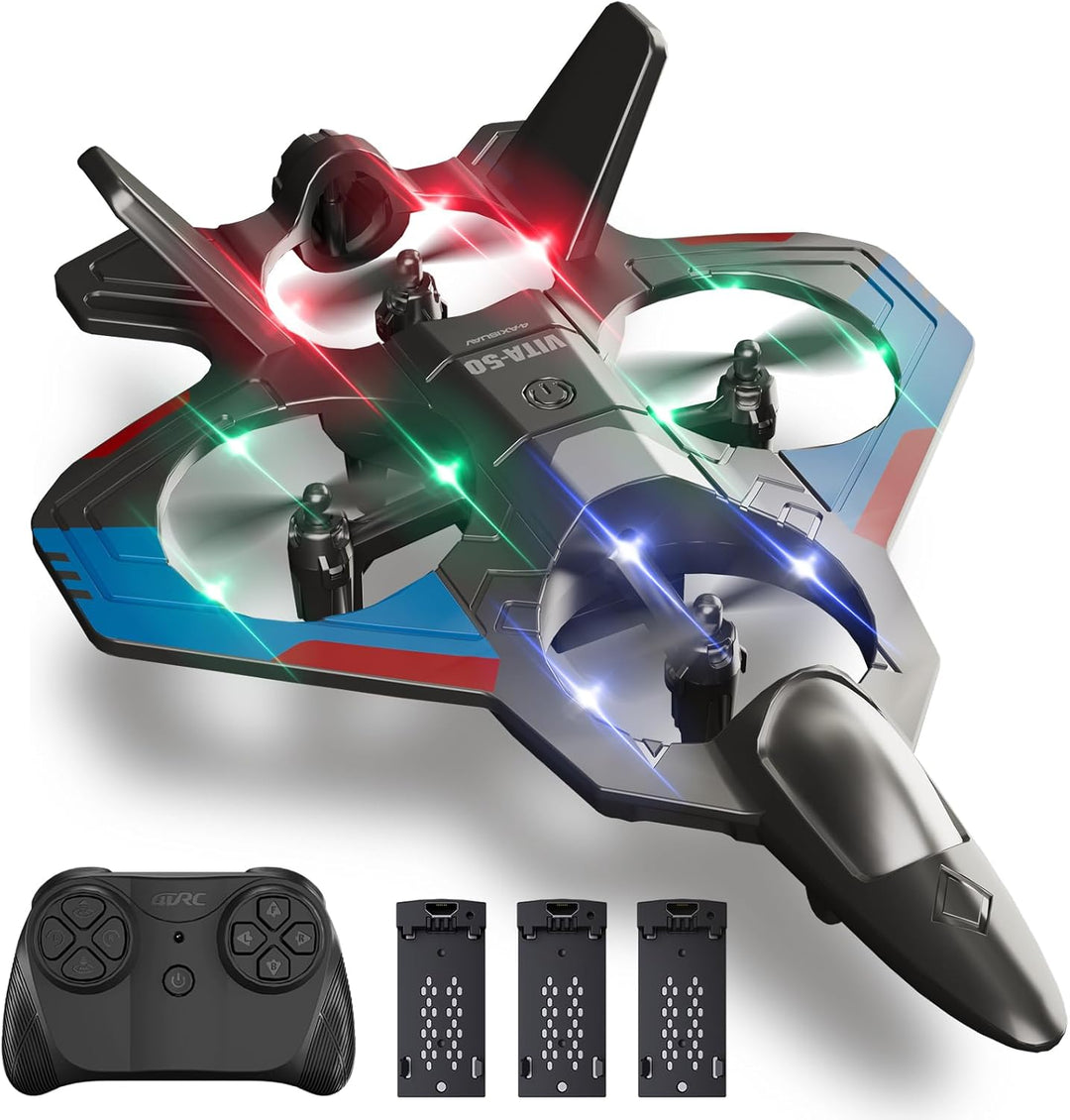 Aviones de Espuma con Control Remoto con 3 Baterías, Avión RC Jugue...