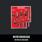 CRAFTSMAN Juego de destornilladores, bi-material, juego de 8 piezas (CMHT65075N)