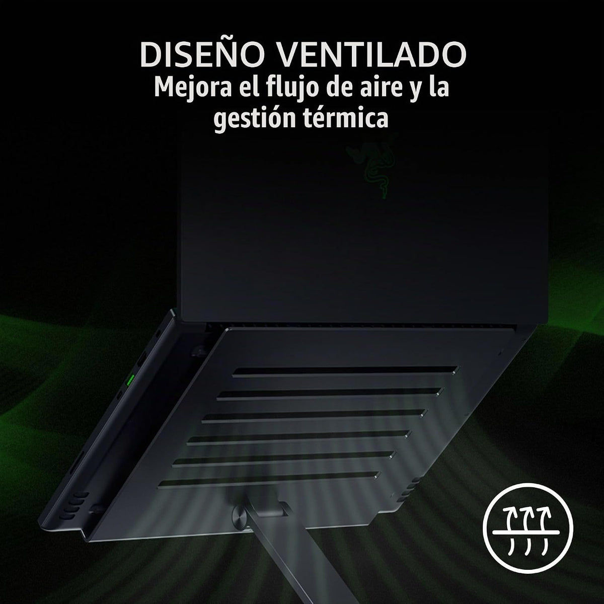 Razer Soporte ajustable para laptop, soporta teléfonos/tabletas de hasta 18