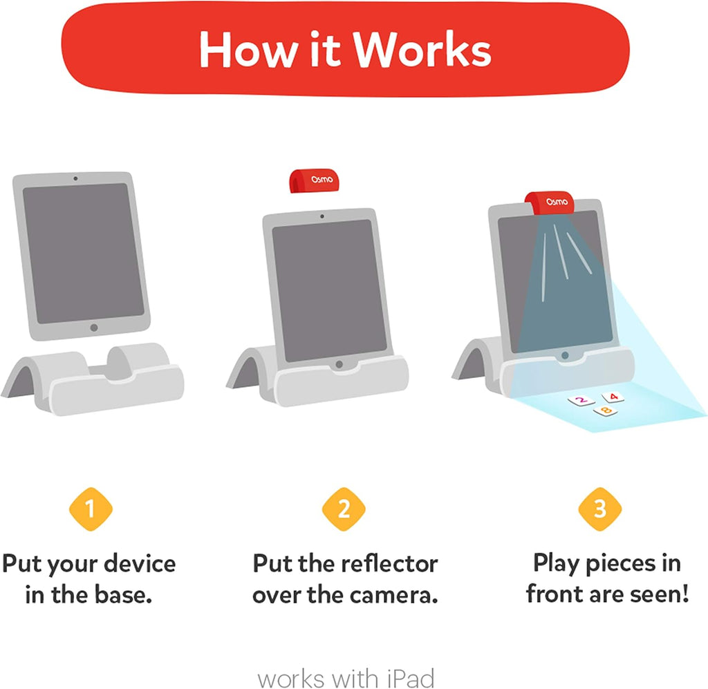 Osmo Little Genius Kit de 3 a 5 años, fonética y letras preescolares, iPad