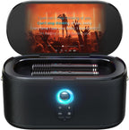 Ikarao - Máquina inteligente de karaoke, pantalla integrada de 10.1 pulgadas con letra para adultos y niños, 2 micrófonos inalámbricos de carga automática, altavoz Bluetooth portátil con sistema PA