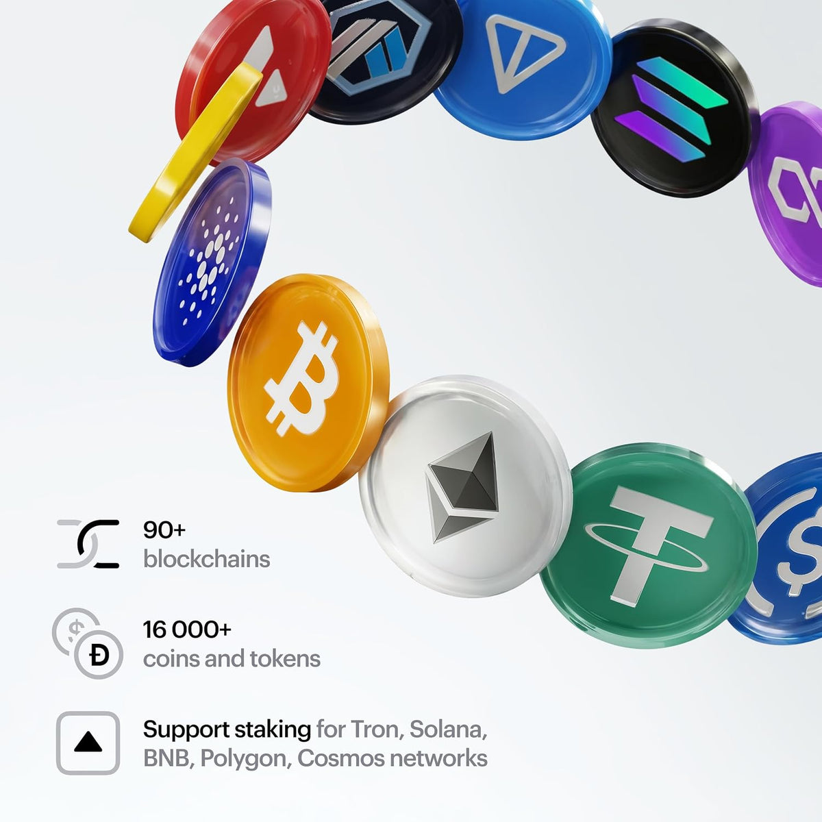 TANGEM Paquete de 3 carteras, billetera criptográfica segura, almac...