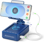 JTEMAN Soporte para teléfono celular con altavoz Bluetooth y función de