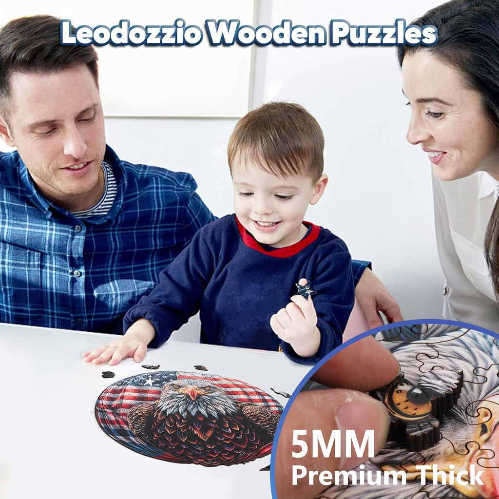 Rompecabezas de madera de 500 piezas BigFace Eagle Decor