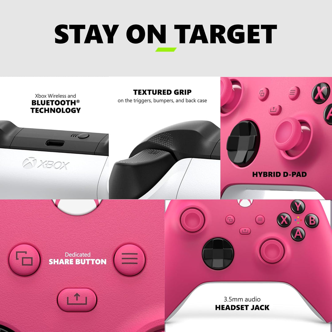 Xbox Wireless Gaming Controller (2025) \u2013 Deep Pink \u2013 Play...