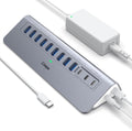 intpw, hub USB 3.0 de 12 puertos, alimentado