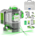 Huepar Pro 2026 Nuevo nivel láser para exteriores 360 autonivelante con alineación de pivote de punto fijo, herramienta niveladora láser verde 3 x 360, control remoto y batería recargable