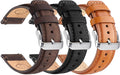 Paquete de 3 correas de reloj de cuero genuino de 0.709/0.748