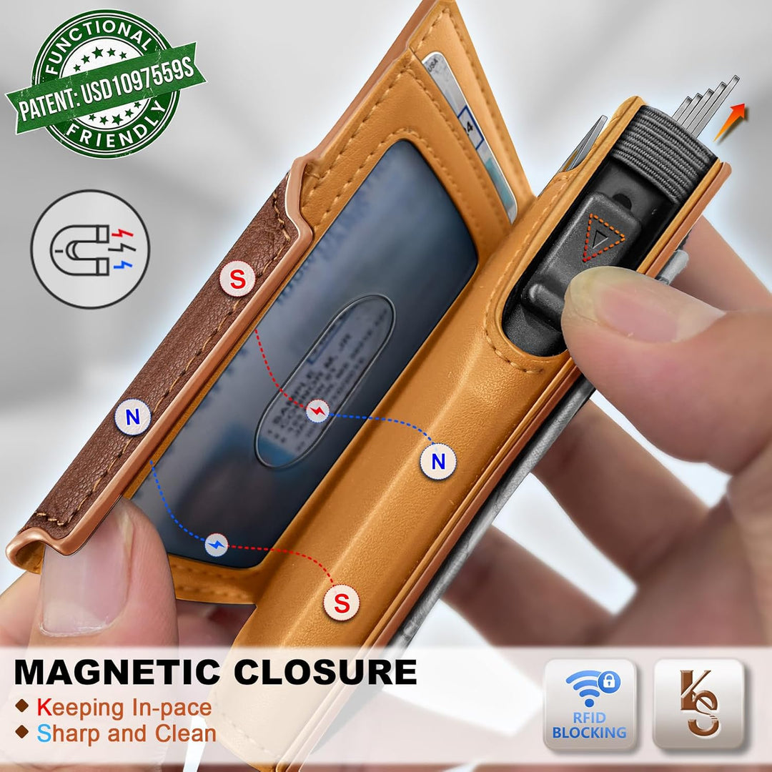 KEMISANT Billetera Airtag para hombre, delgada con bolsillo frontal...