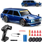 Coche de deriva a control remoto, azul 1/24 con control remoto para